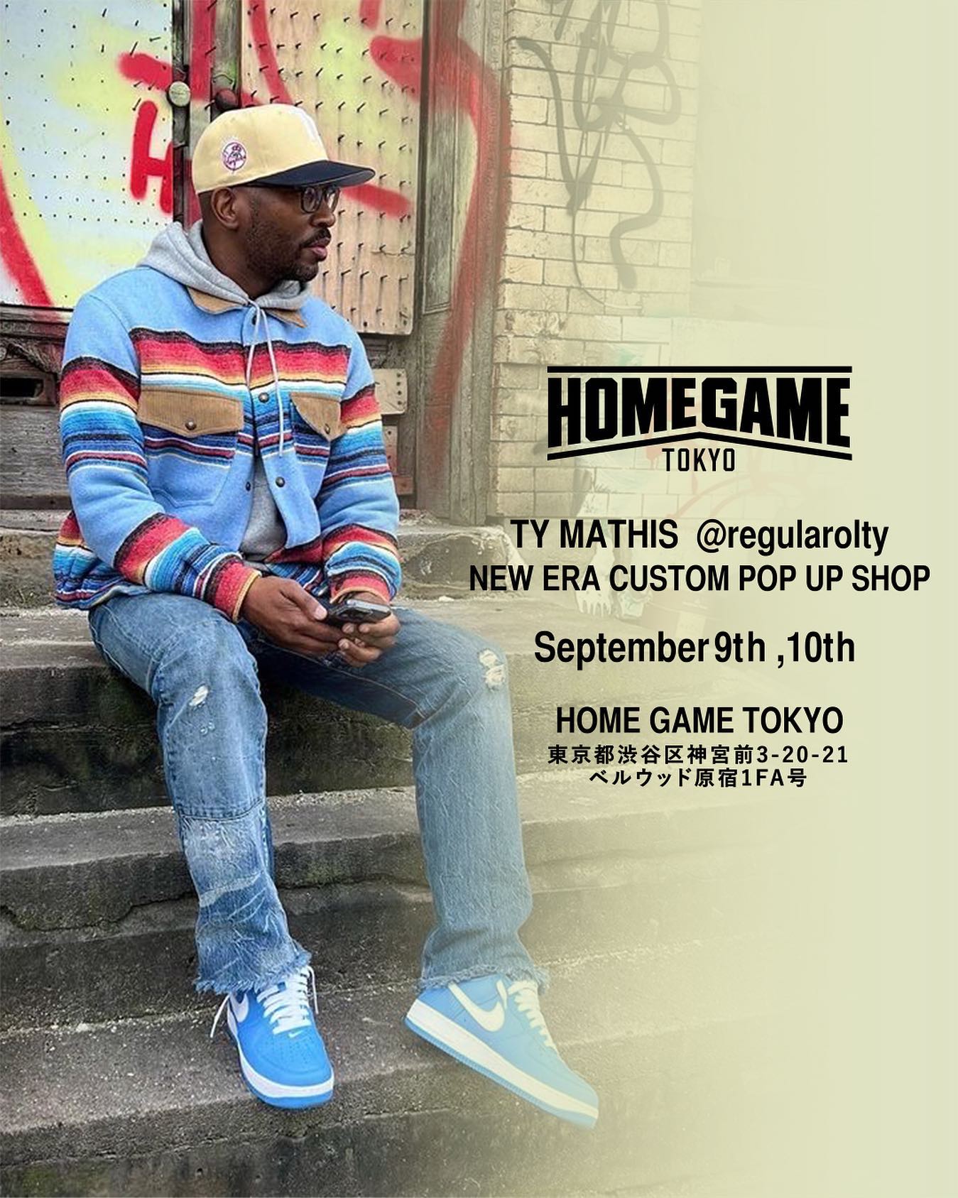 HOMEGAME TOKYOにて9/9、9/10の二日間『TY MATHIS NEW ERA CUSTOM