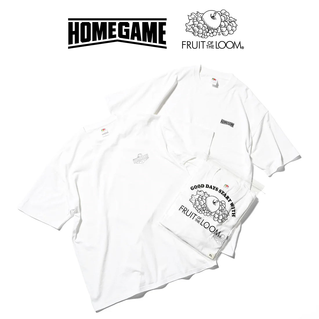 HOMEGAME × FRUIT OF THE LOOMの2PACK TEEが発売!