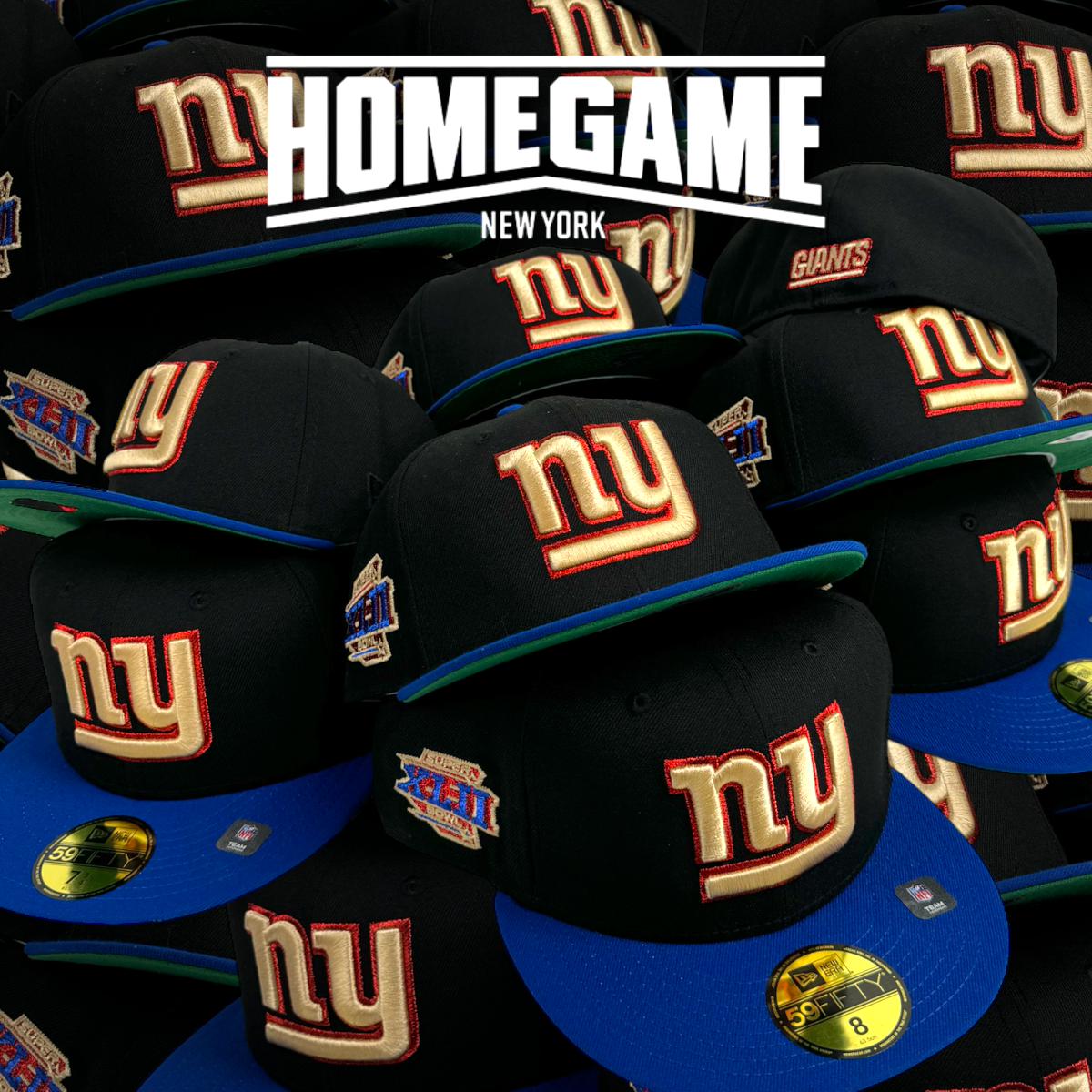 NEW ERA New York Giants - 59FIFTY Super Bowl Black/Calming Blue