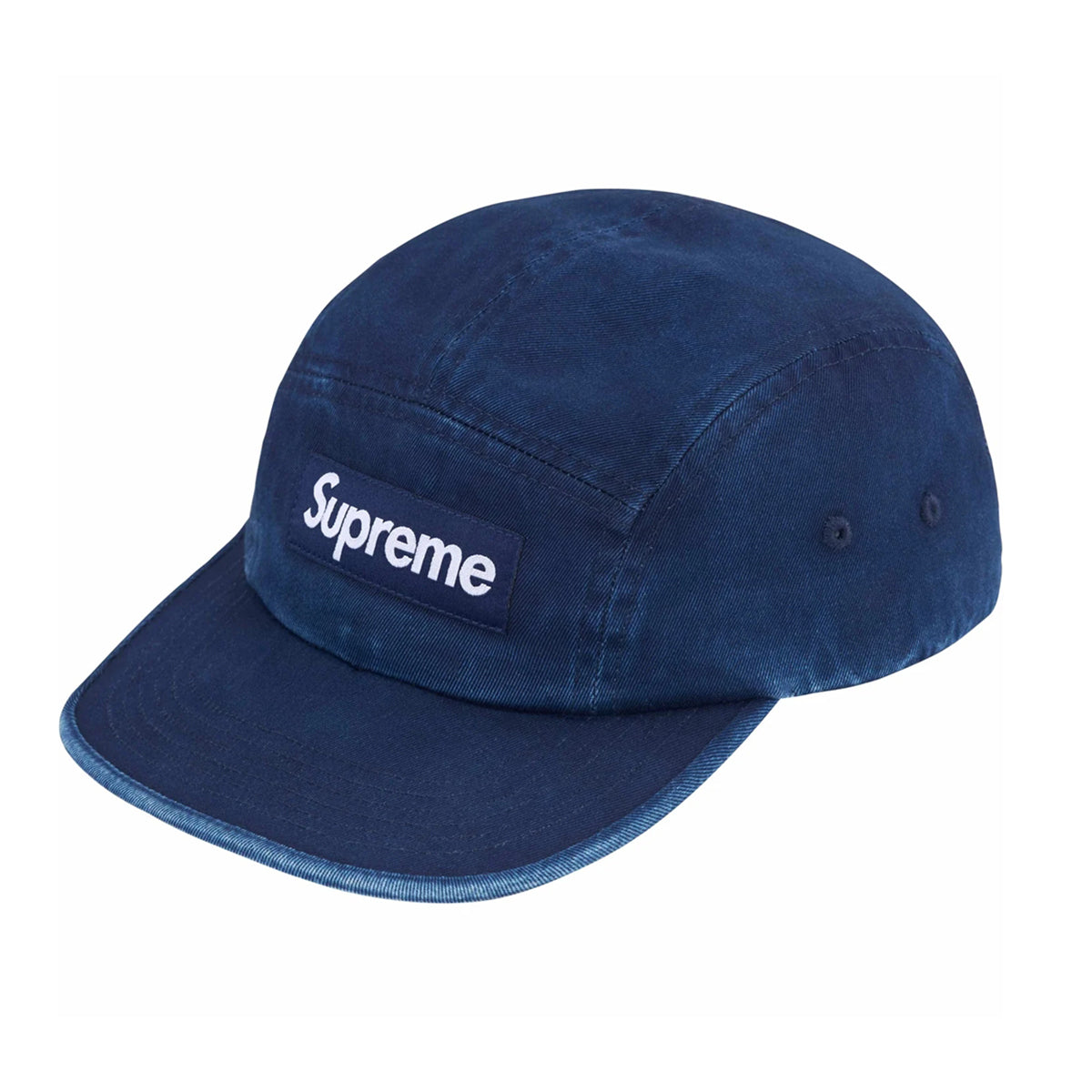 Supreme - WASHED CHINO TWILL CAMP CAP INDIGO