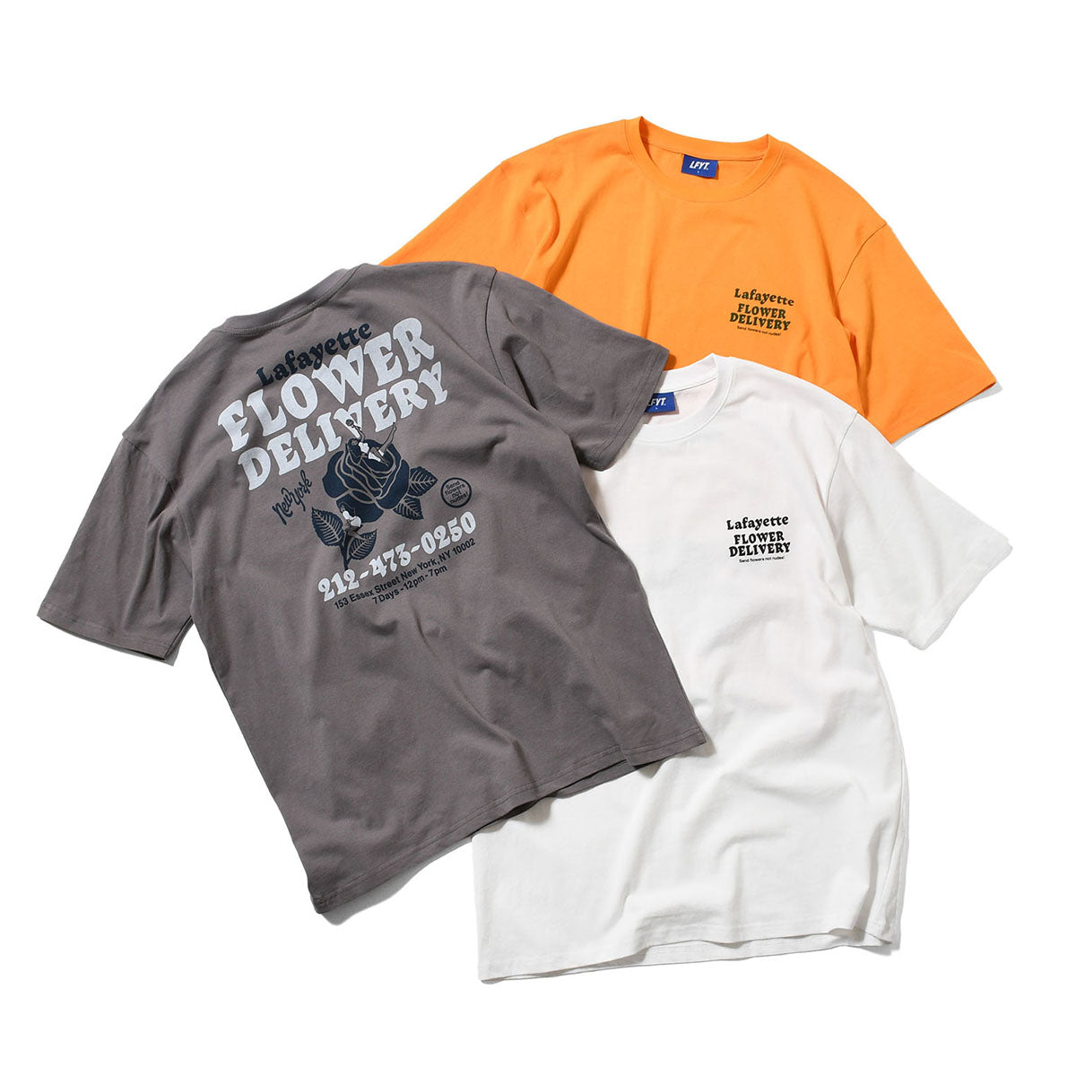 LS260114 FLOWER DELIVERY TEE – HOMEGAME TOKYO