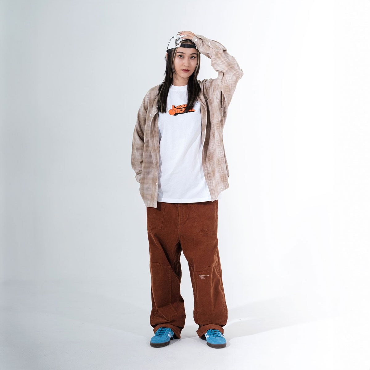 LFYT - NEP TWILL CHECK BAND COLLAR SHIRT LA250202