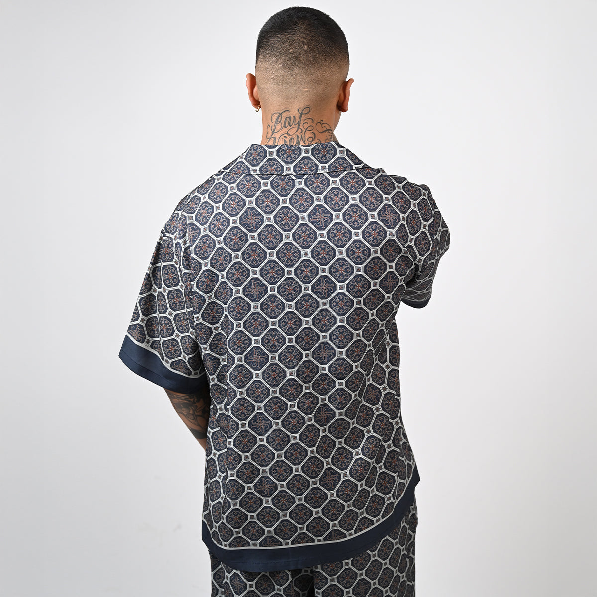 LFYT - ARABESQUE PATTERN OPEN COLLAR SHIRT【LS260206】