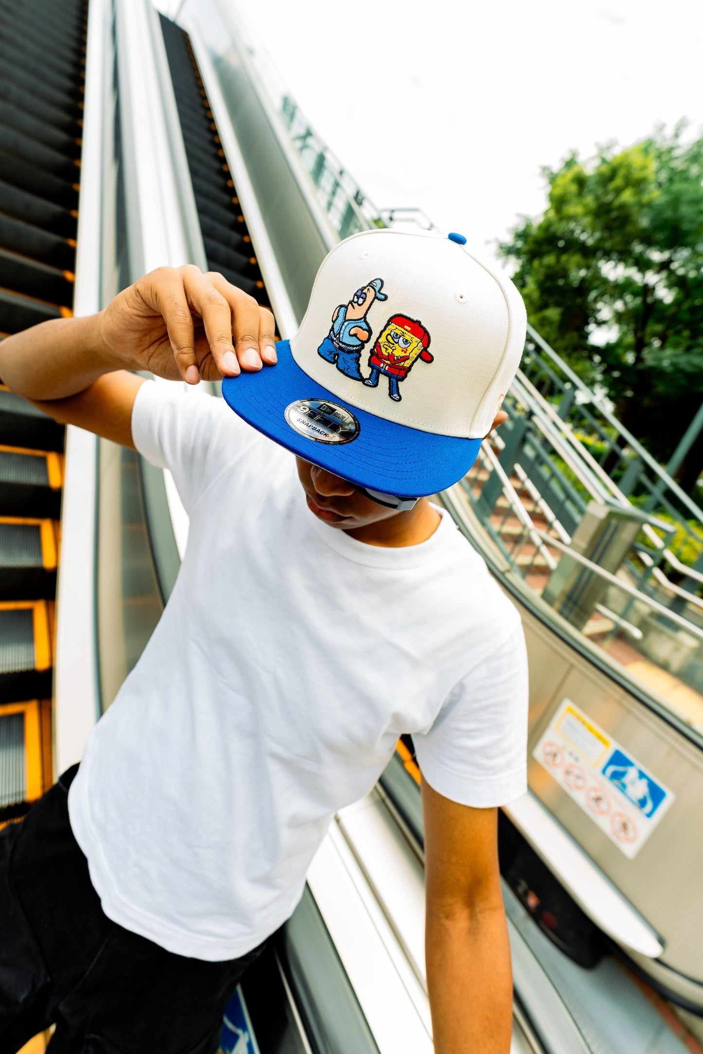New Era × Nickelodeon - SpongeBob 9FIFTY Chrome White/Light Royal【70980077】