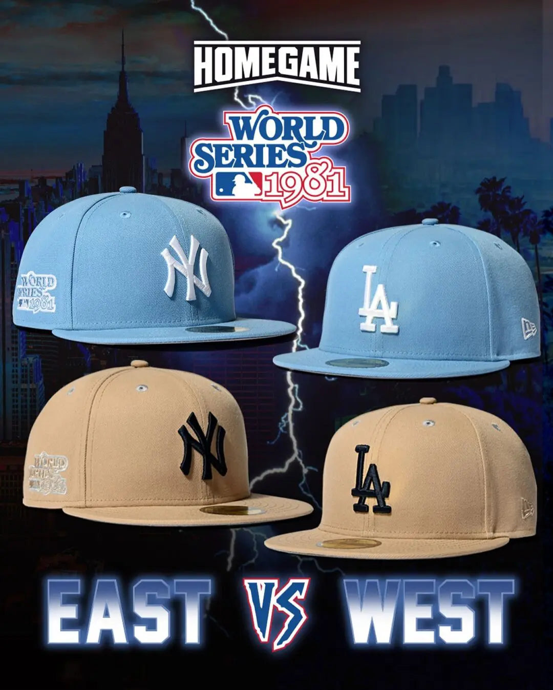 NEW ERA - New York Yankees CO 1981 WS 59FIFTY SKY BLUE【70874636】