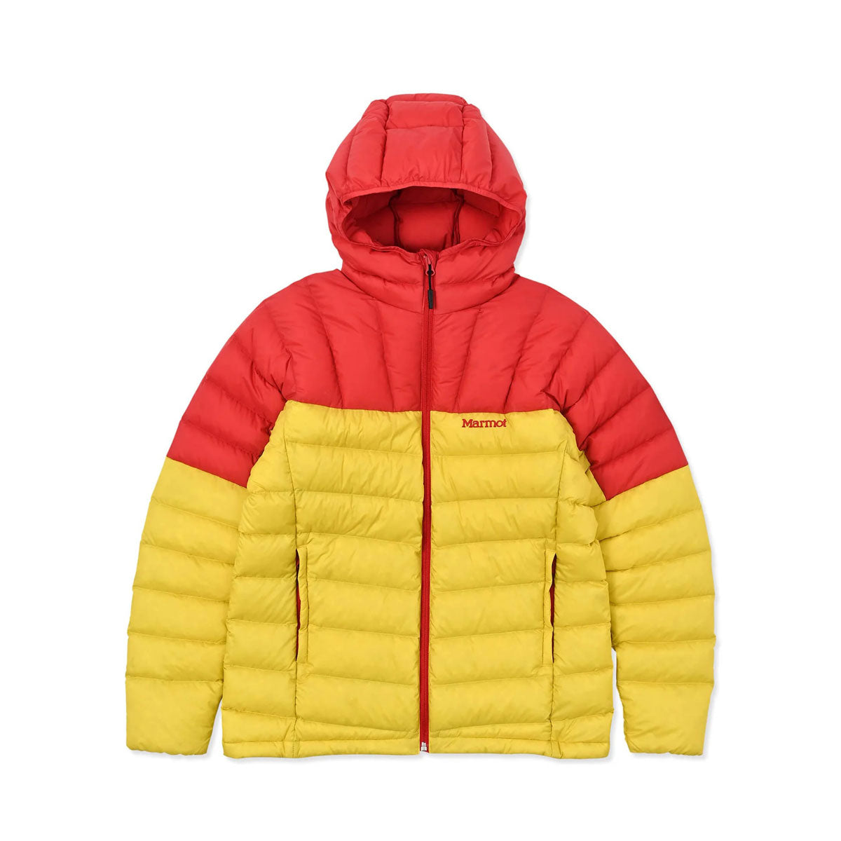MARMOT - Lance Down Hoodie RED×YELLOW 【MTFW25MDW009】