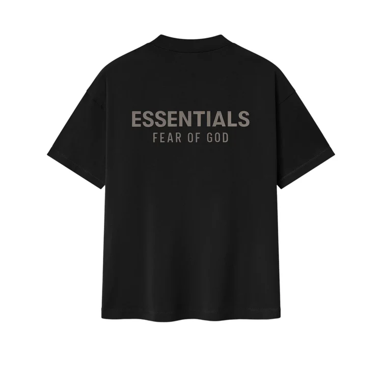 Fear of God ESSENTIALS - Classic Fit T-Shirts JET BLACK【125SP254190F】
