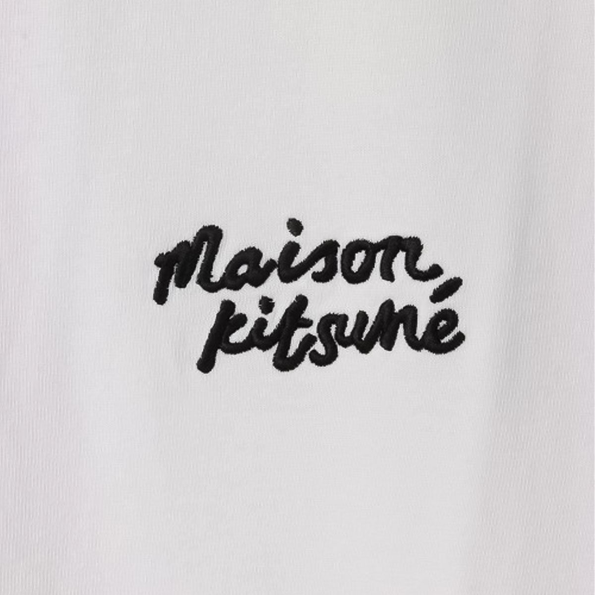 MAISON KITSUNE - HANDWRITING EMBROIDERY OVERSIZE WHITE 【OM00123KJ0119】