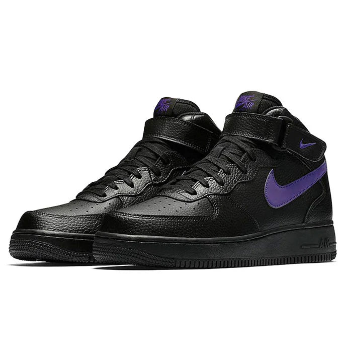 Black and purple nike air force 1 online