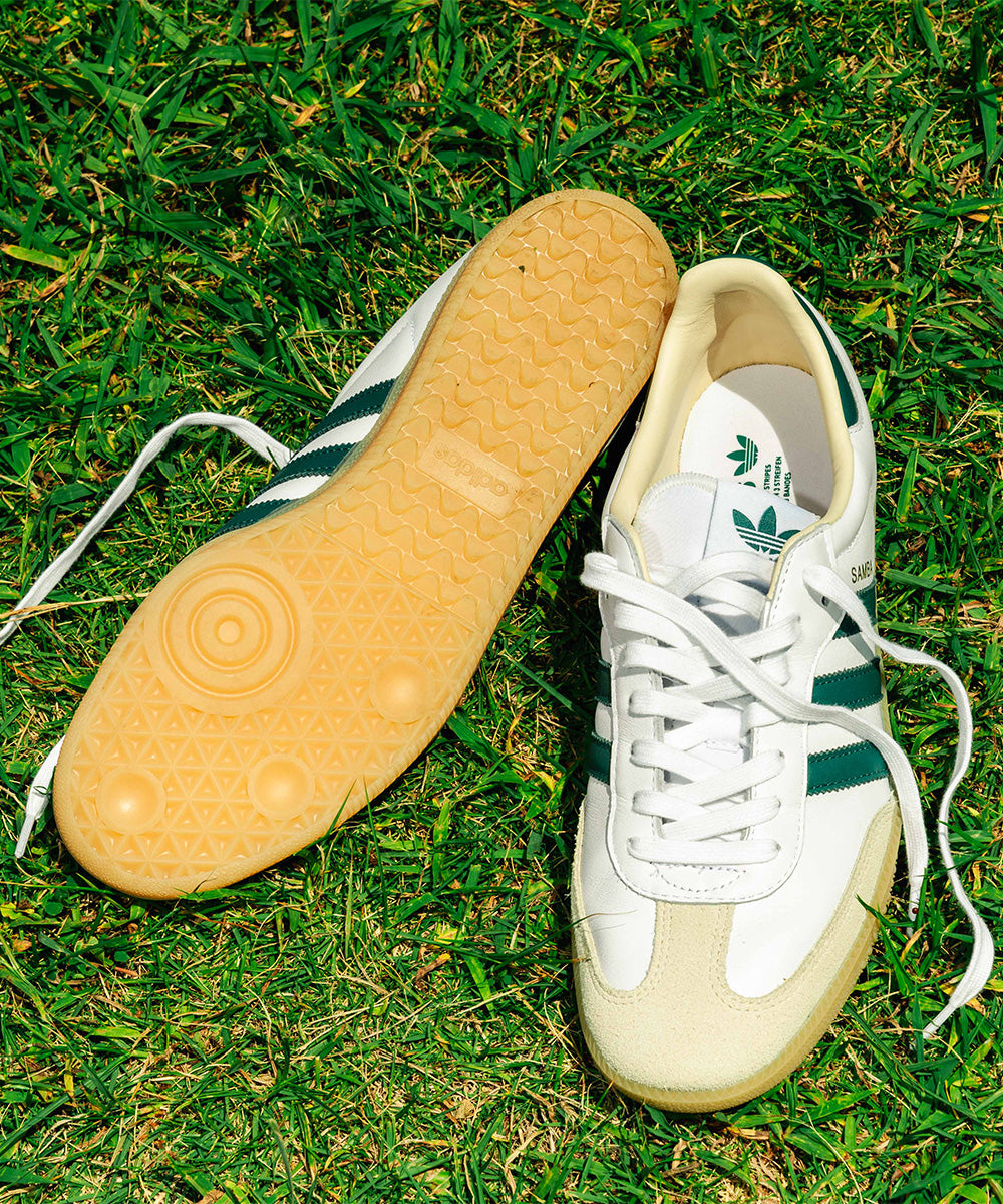 adidas - MENS SAMBA OG Foot Wear White/Collegiate Green/Gum 【JS3831】