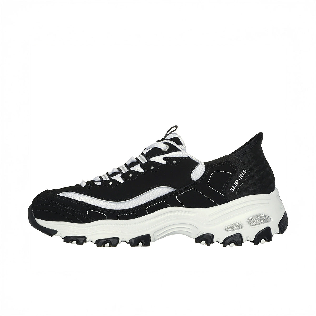 SKECHERS - DLITES Black Trubuck/White 150030-BKW