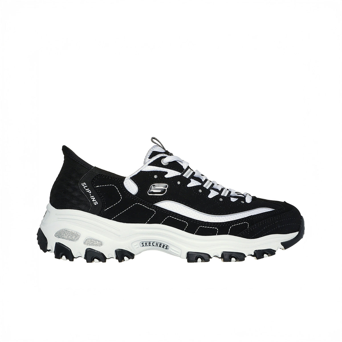 SKECHERS - DLITES Black Trubuck/White 150030-BKW