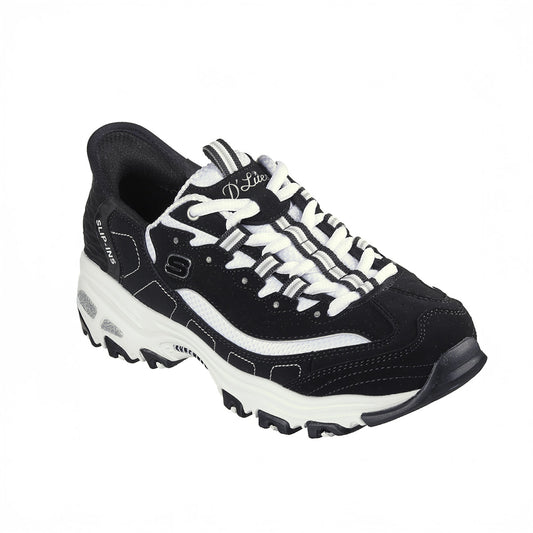 SKECHERS - DLITES Black Trubuck/White 150030-BKW
