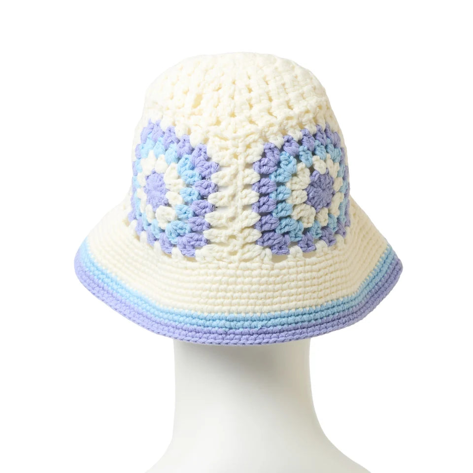 NEW ERA - CROCHET KNIT BUCKET EXPLORER "CHROME/LAVENDER/SLATE BLUE"【15136929】