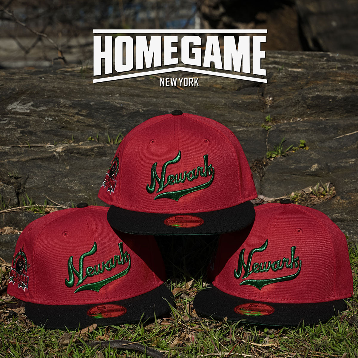 NEW ERA Newark Eagles - 59Fifty 1920 Negro League Front Door Red/Black