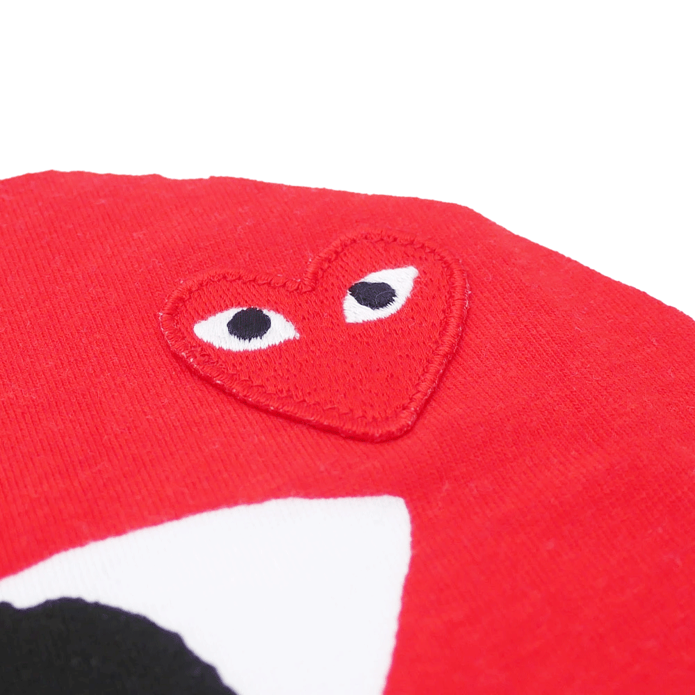 PLAY CDG BIG & MINI HEART T-SHIRT WHITE/RED プレイ コム デ ギャルソン ミニビッグ ハート Tシャツ ホワイト/レッド【AX-T026-051】