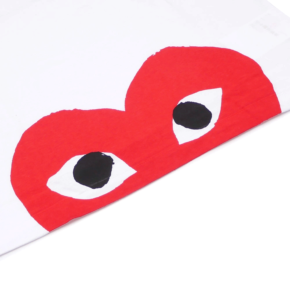 PLAY CDG T-SHIRT プレイコム デ ギャルソン Tシャツ ホワイト【AX-T034-051】