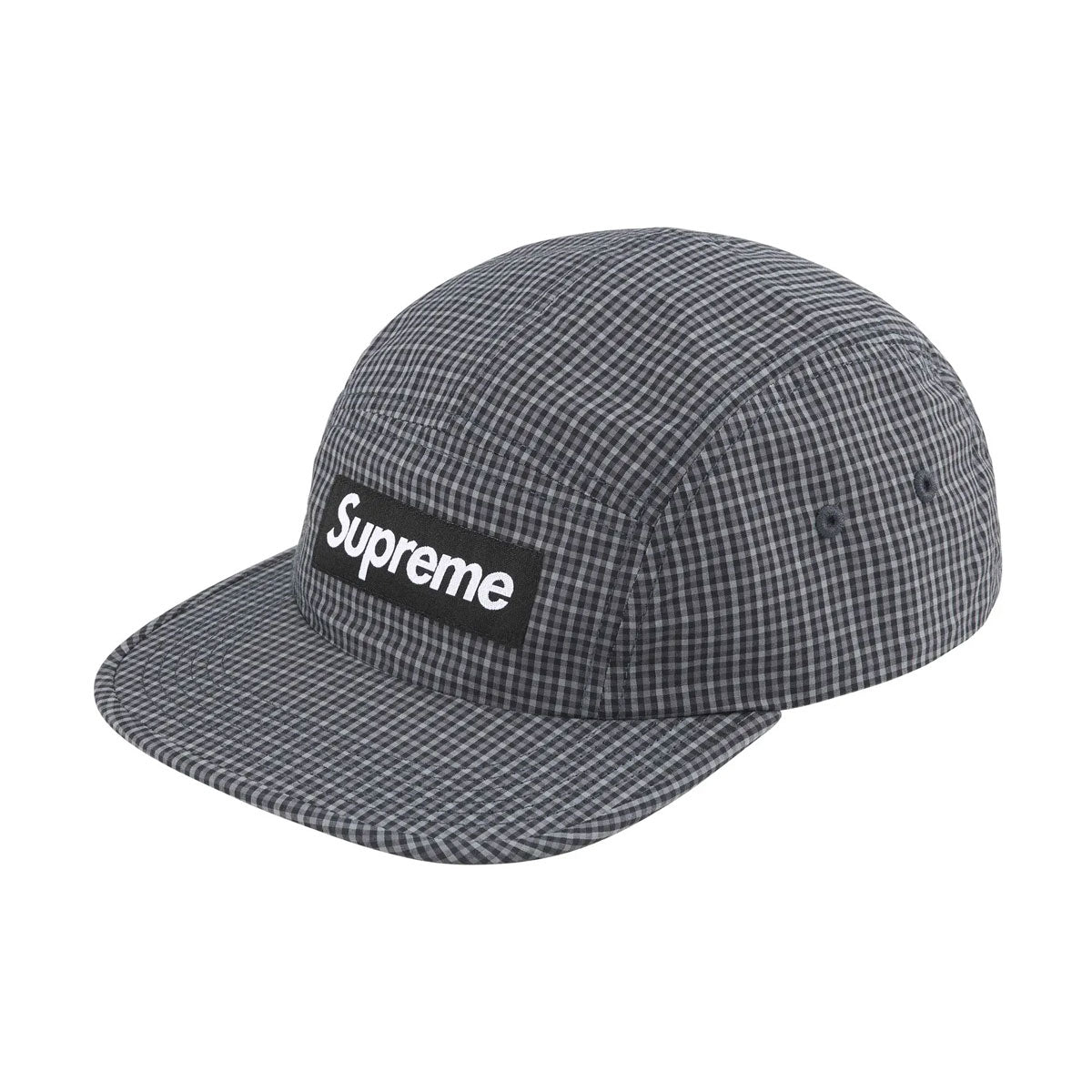 Supreme - Cordura Plaid Camp Cap Black