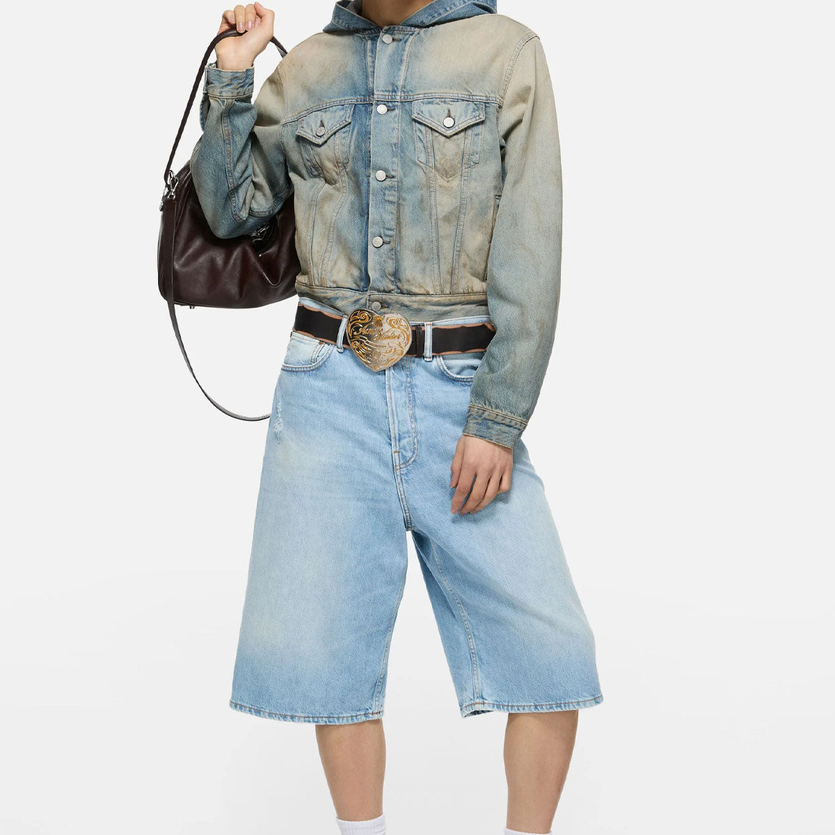Acne Studios - Denim shorts - Loose fit LIGHT BLUE 【FN-MN-SHOR000235】