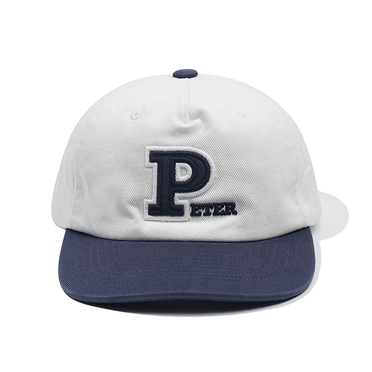MY NAME IS PETER - 5-PANEL PETER APPLIQUE CAP WHITE/NAVY