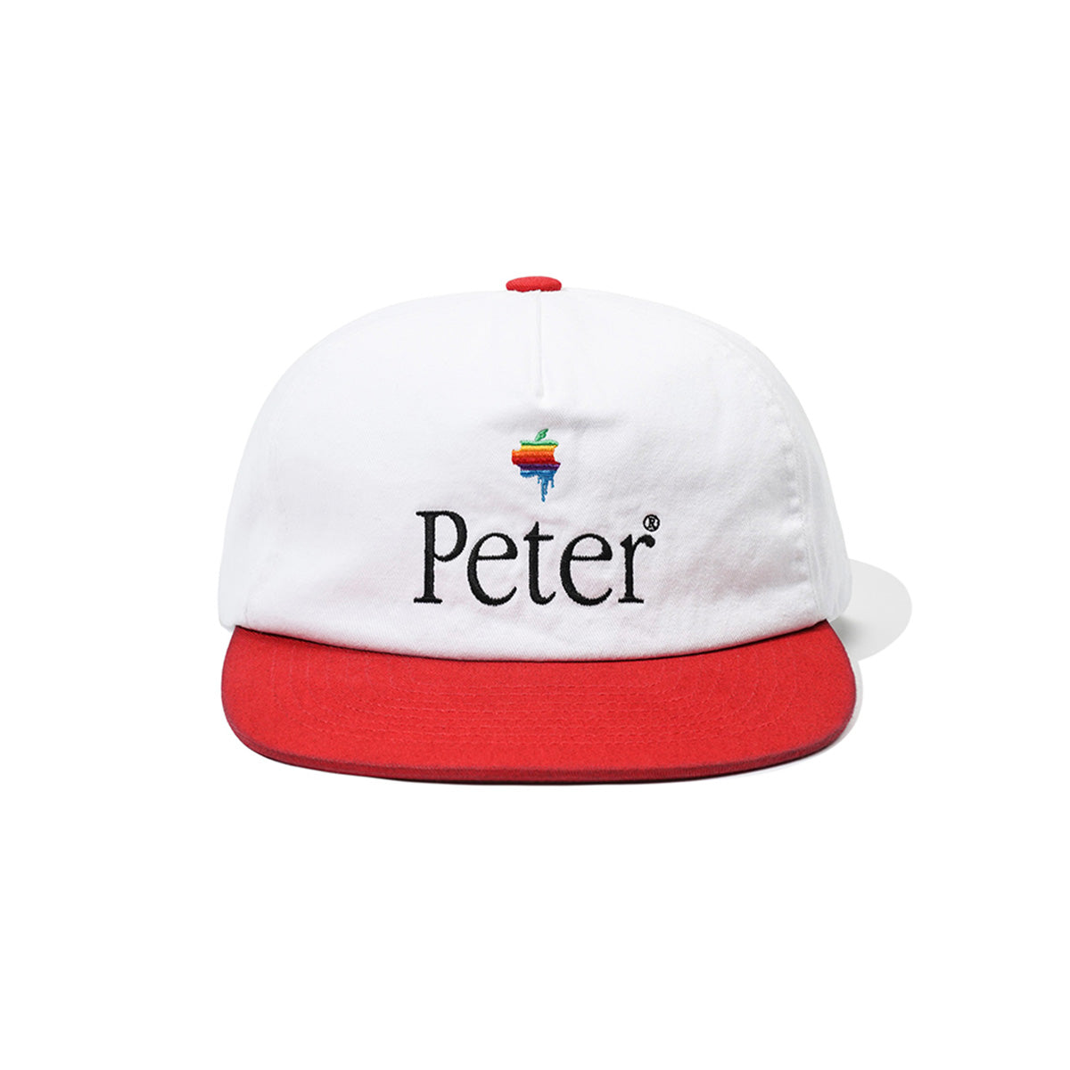 MY NAME IS PETER - 5-PANEL PAPPLE CAP WHITE & RED
