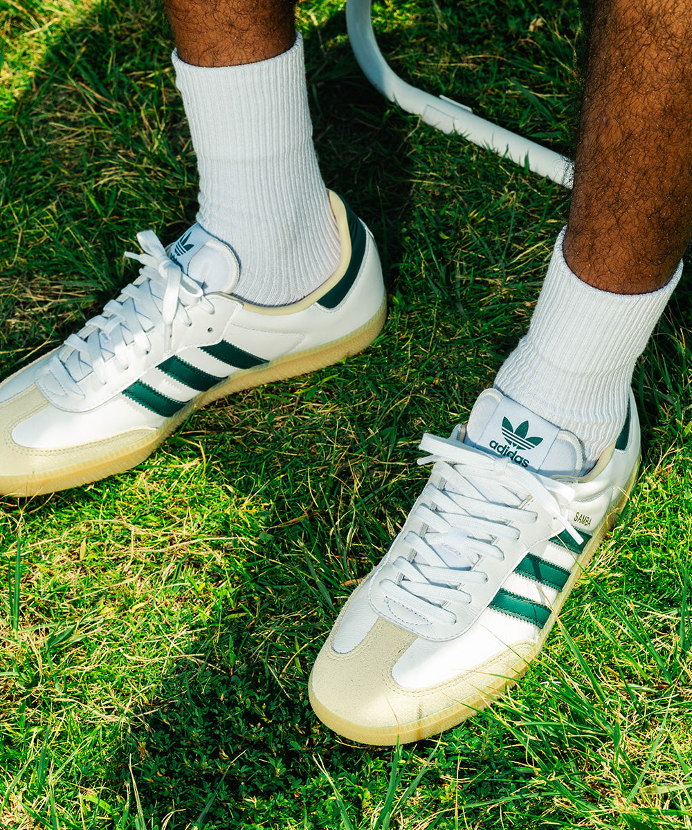 adidas - MENS SAMBA OG Foot Wear White/Collegiate Green/Gum 【JS3831】