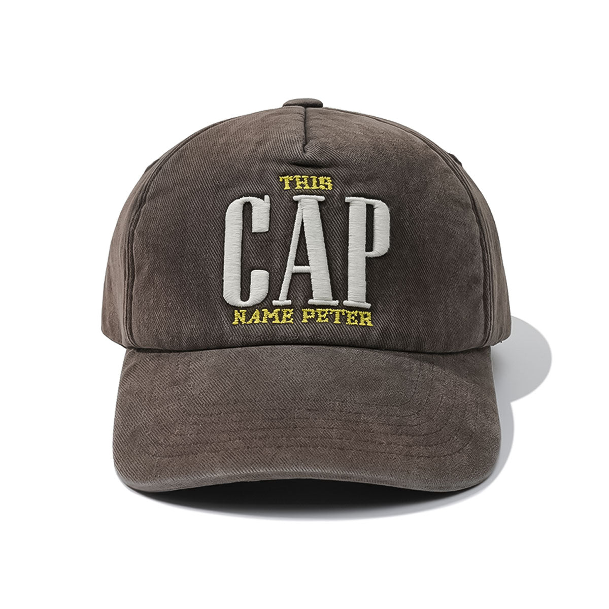 MY NAME IS PETER - 5 PANEL THIS 'CAP' CHARCOAL