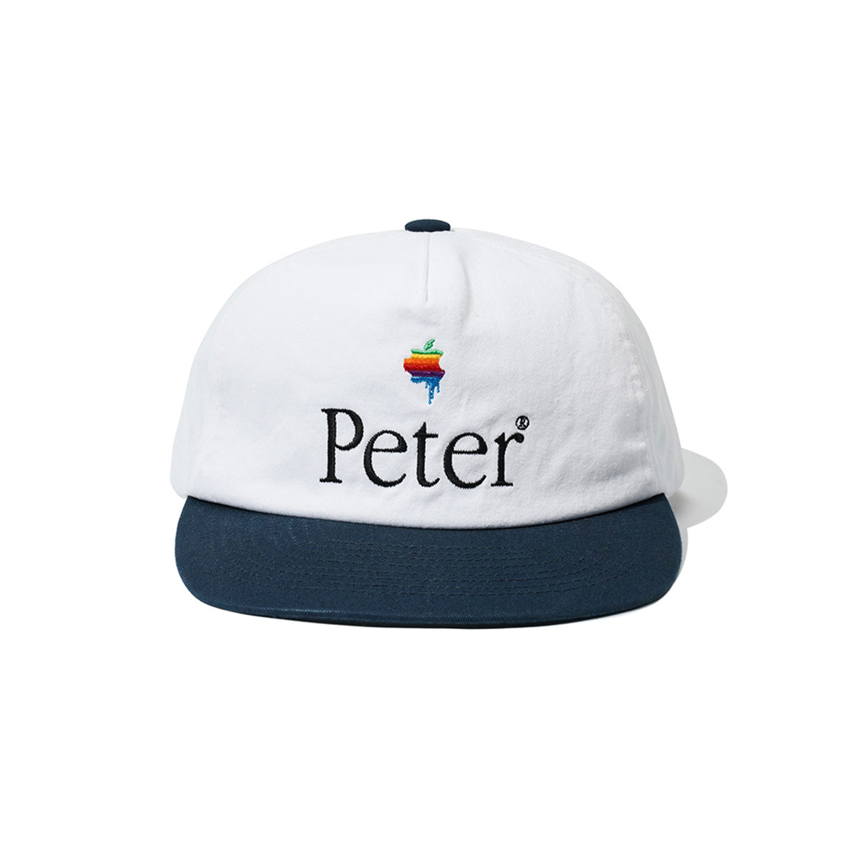 MY NAME IS PETER - 5-PANEL PAPPLE CAP WHITE & NAVY