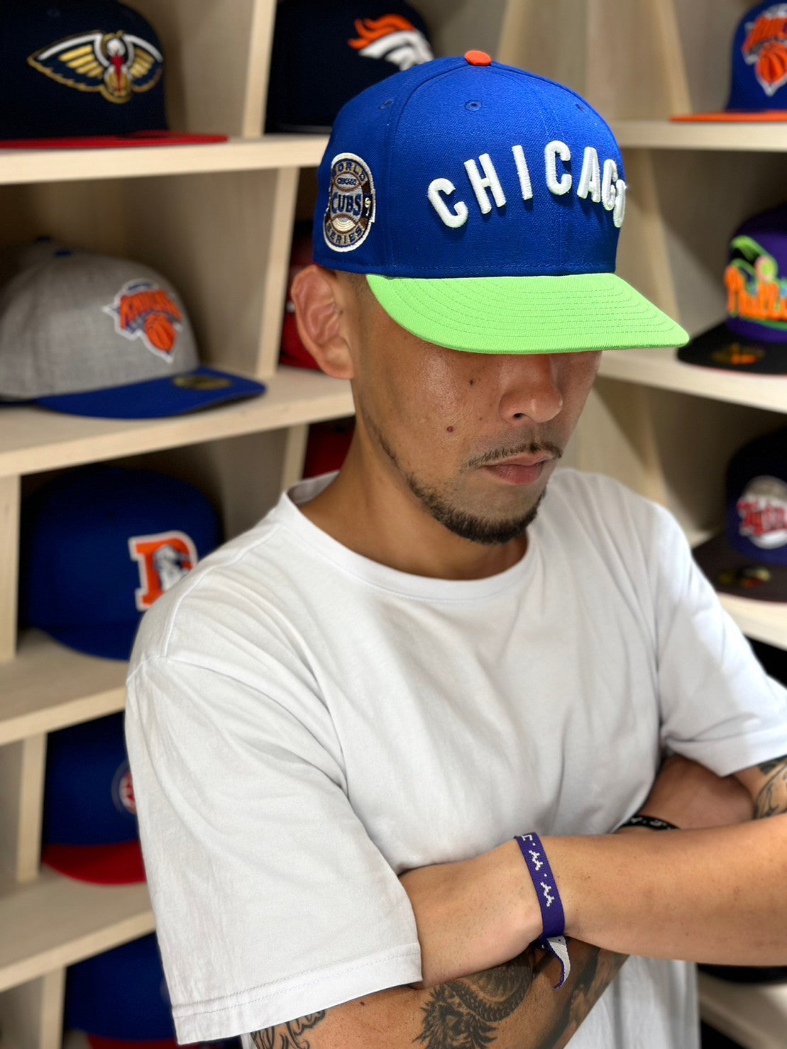 NEW ERA Chicago Cubs - WS 1907 59FIFTY LIGHT ROYAL/LIME【70782925】