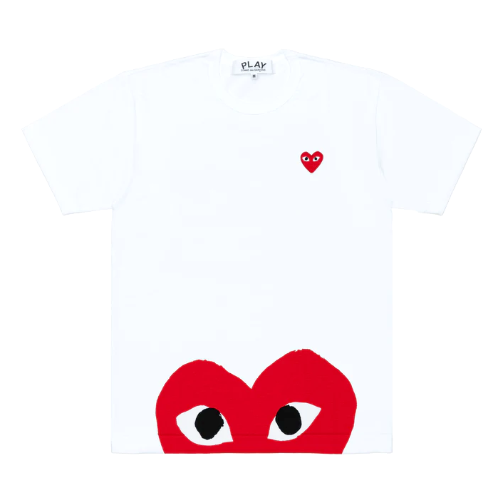PLAY CDG T-SHIRT プレイコム デ ギャルソン Tシャツ ホワイト【AX-T034-051】