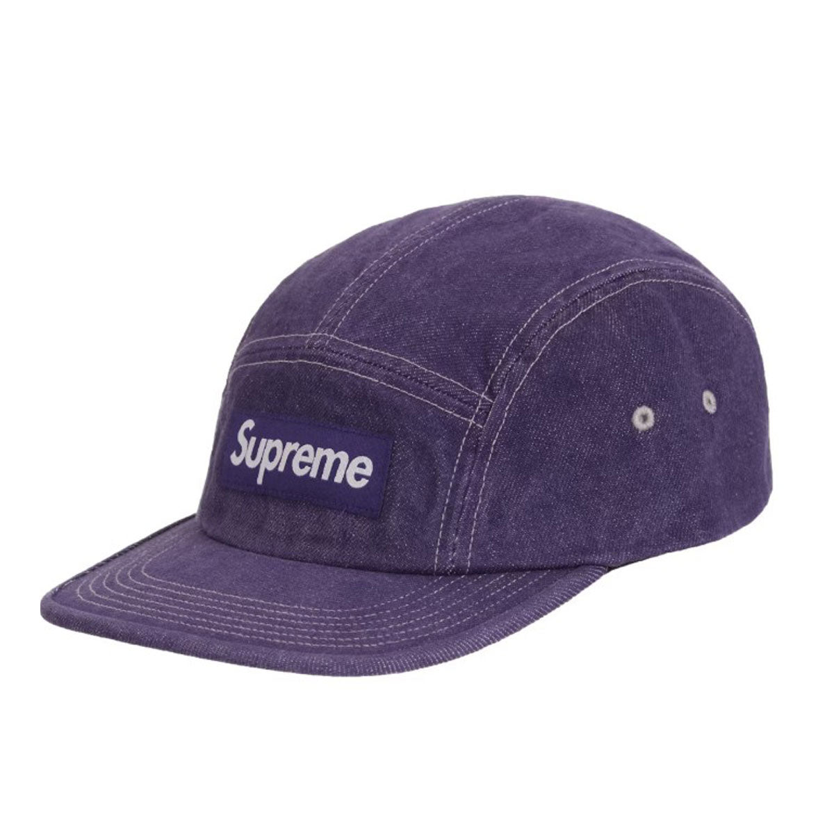 SUPREME - DENIM CAMP CAP PURPLE