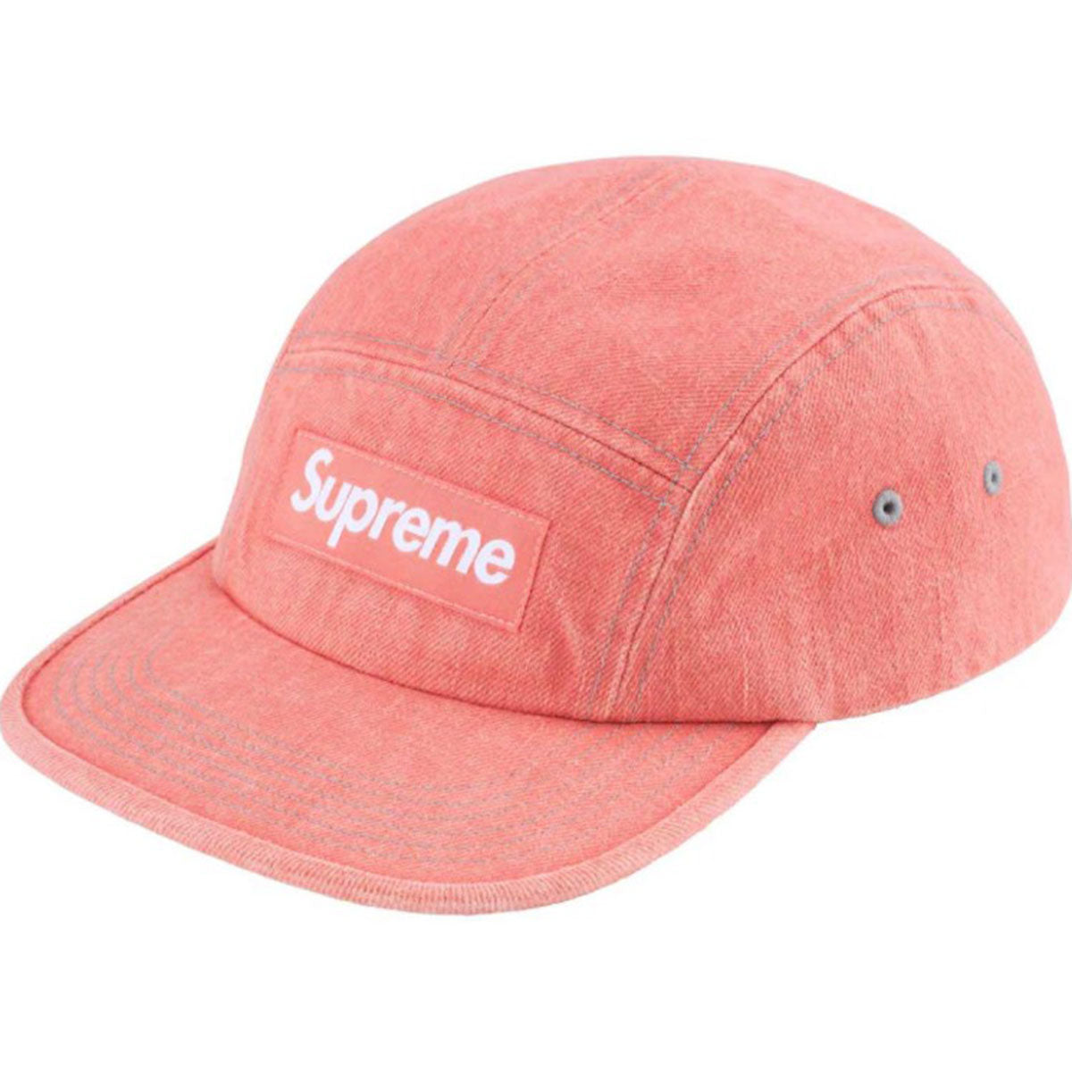 SUPREME - DENIM CAMP CAP PINK