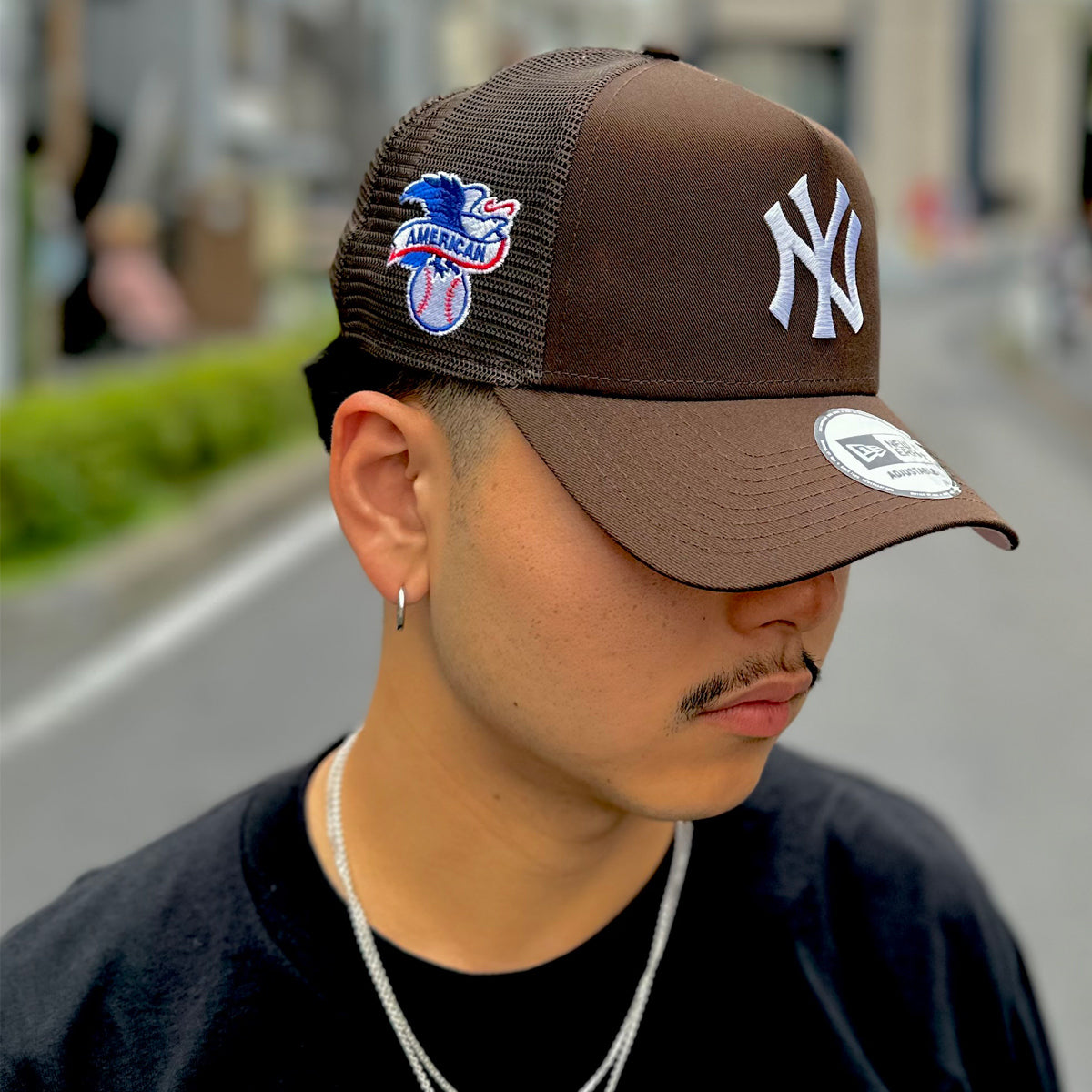 NEW ERA - NEW YORK YANKEES CO 9FORTY A-FRAME TRUCKER WALNUT 【14721105】