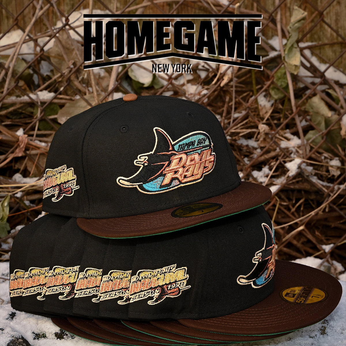 NEW ERA - Tampa Bay Devil Rays 1998 Inaugural Black/Walnut 
