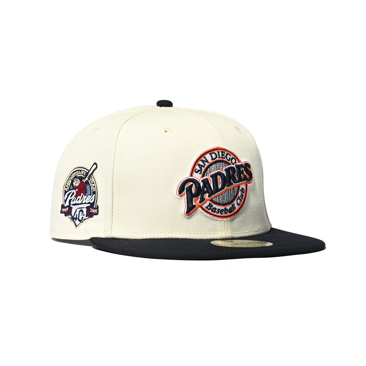 NEW ERA San Diego Padres - CLUB LOGO 40th ANV 59FIFTY CHROME/NAVY【70782924】