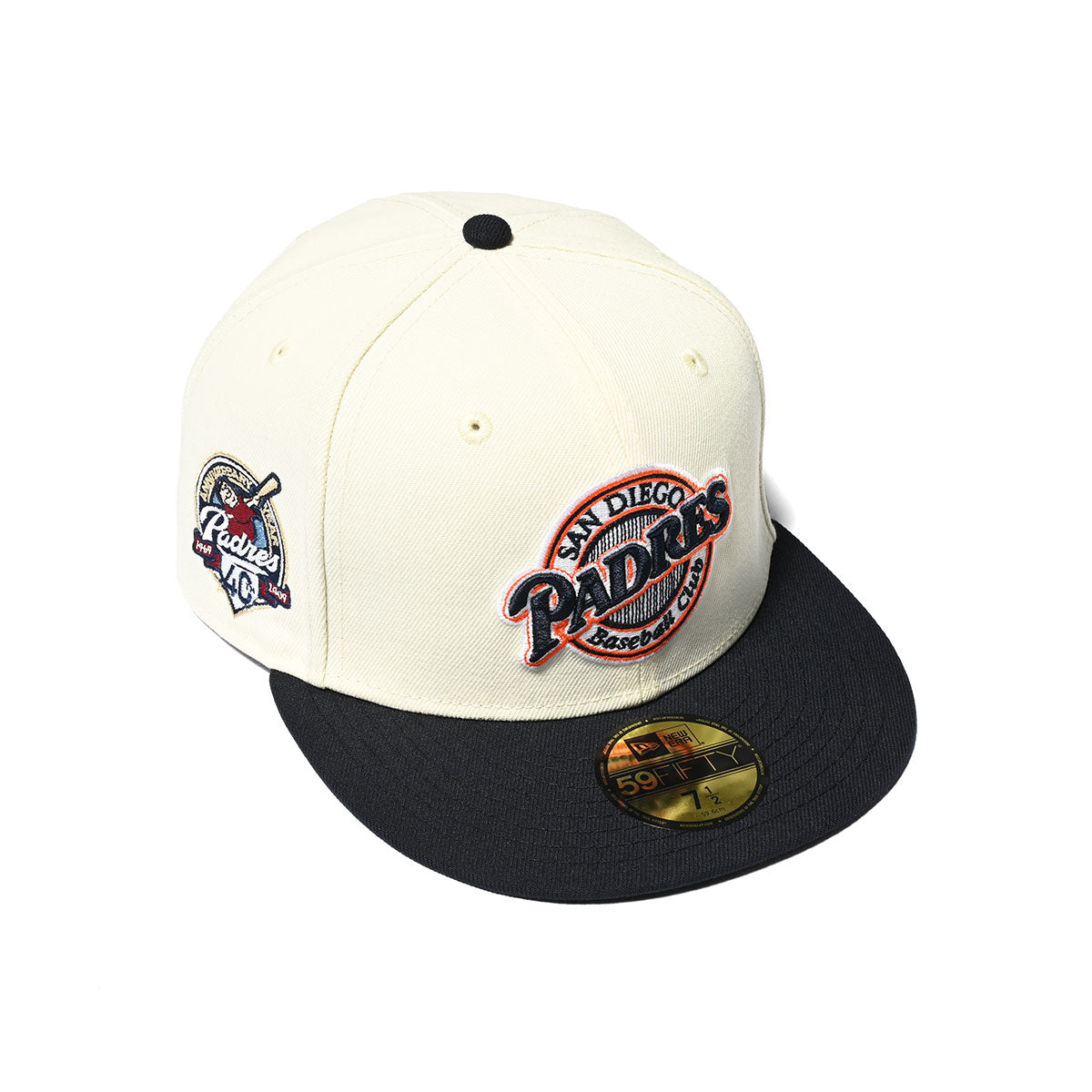 NEW ERA San Diego Padres - CLUB LOGO 40th ANV 59FIFTY CHROME/NAVY【70782924】