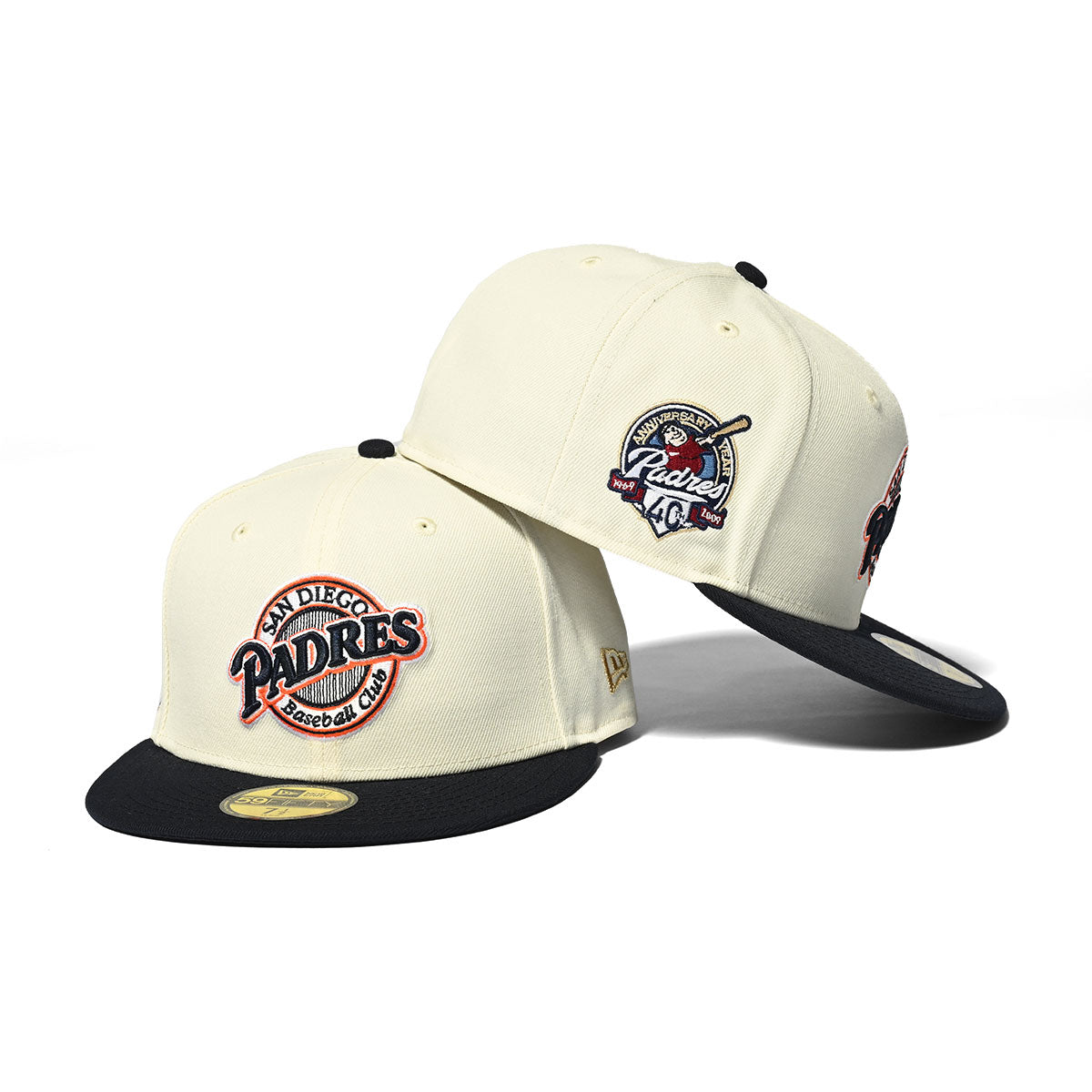 NEW ERA San Diego Padres - CLUB LOGO 40th ANV 59FIFTY CHROME/NAVY【70782924】