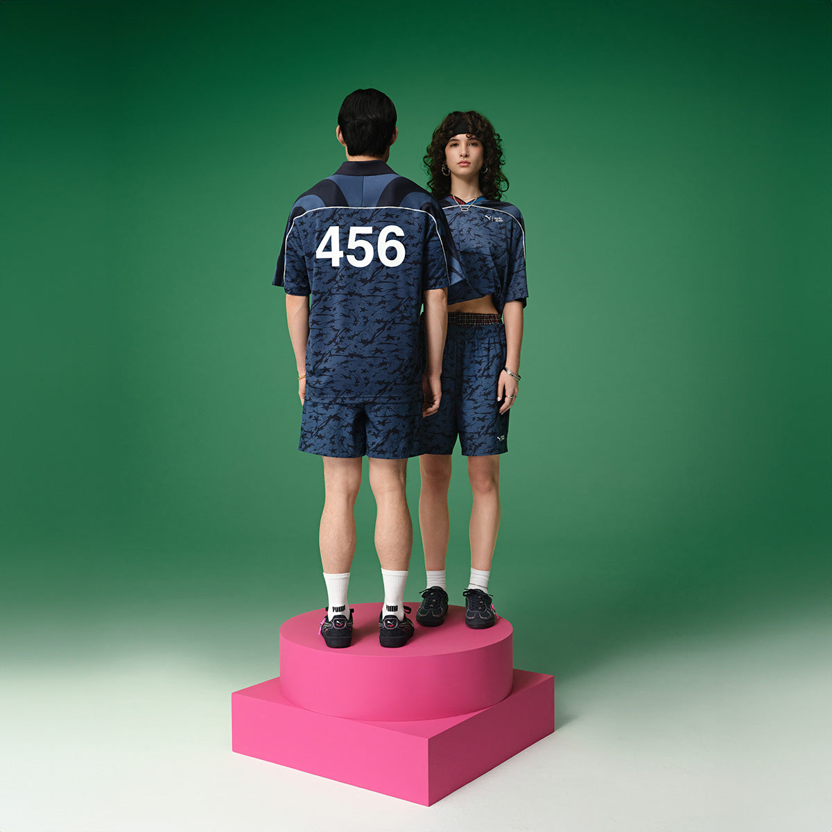 PUMA - PALERMO SQUID GAME PUMA NAVY-BRIGHT MELON【403859-01】