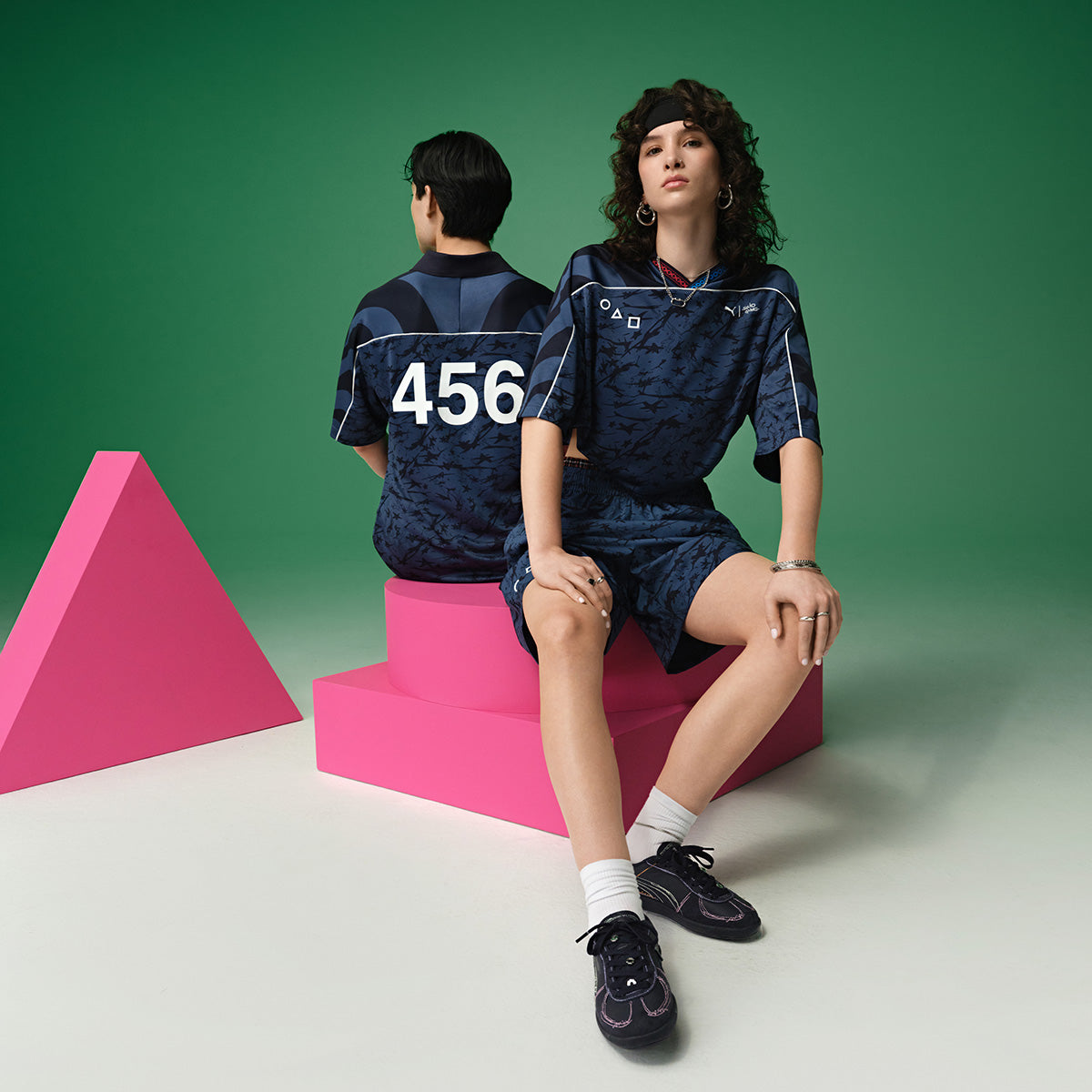 PUMA - PALERMO SQUID GAME PUMA NAVY-BRIGHT MELON【403859-01】