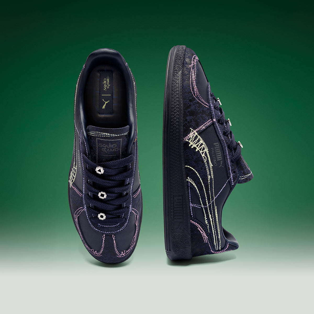 PUMA - PALERMO SQUID GAME PUMA NAVY-BRIGHT MELON【403859-01】