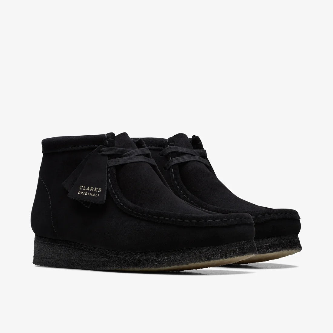 CLARKS - Wallabee Boot Black Suede【26155517】