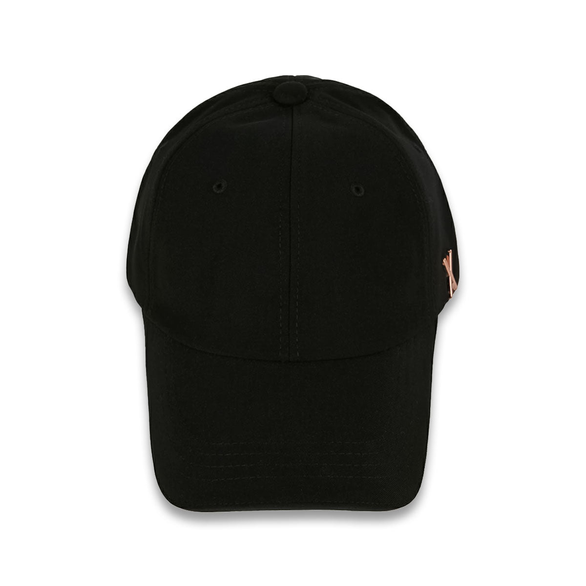 VARZAR バザール Rose Gold Stud Overfit Ball Cap BLACK