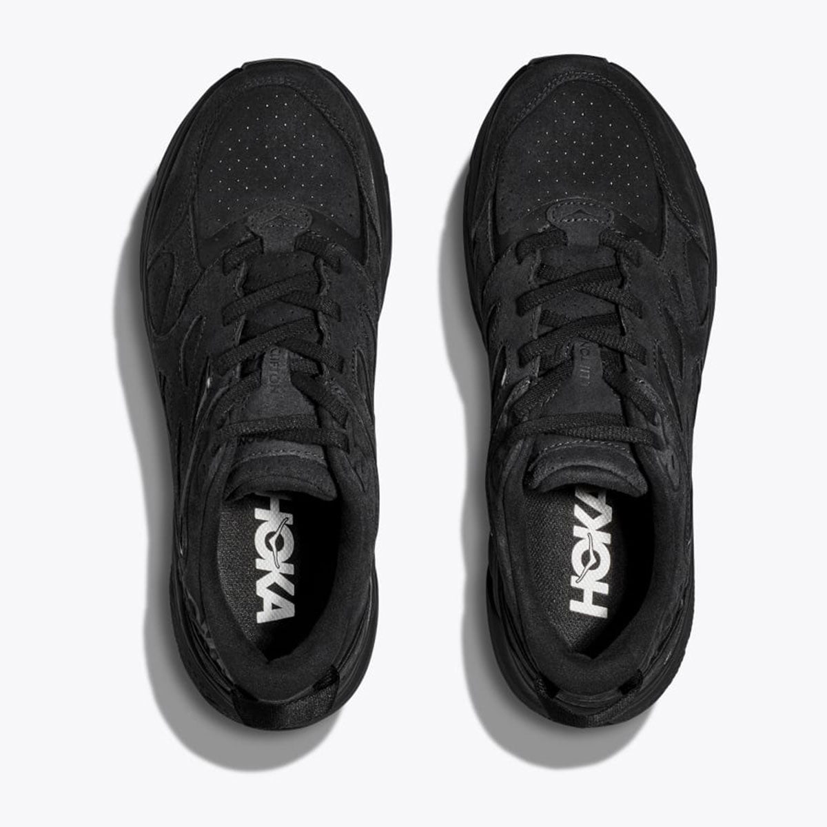HOKA - UNISEX CLIFTON L SUEDE  BLACK×BLACK  【1122571-BBLC】