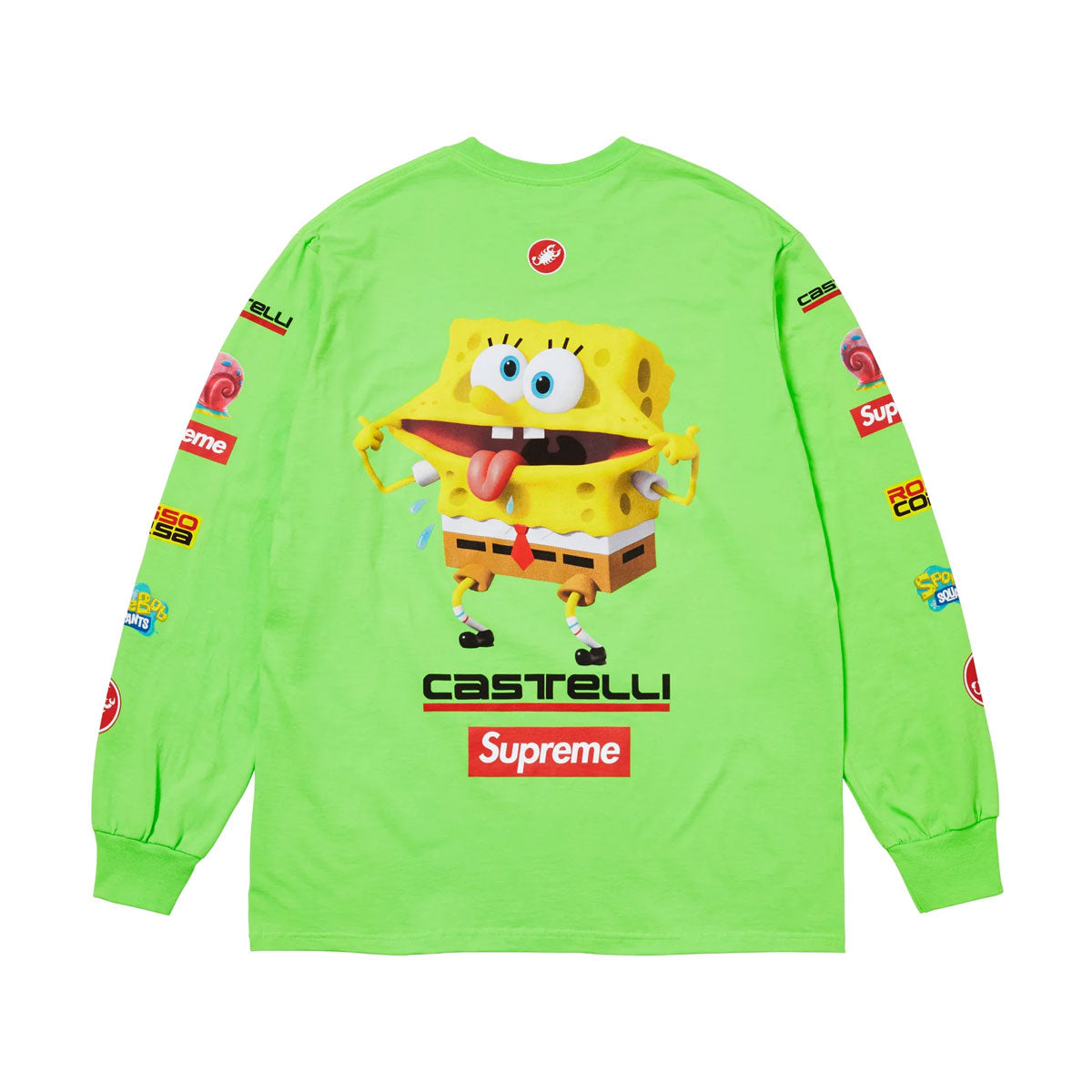 Supreme SpongeBob - SquarePants Castelli Racing L/S Tee LIME 【SS25T36】