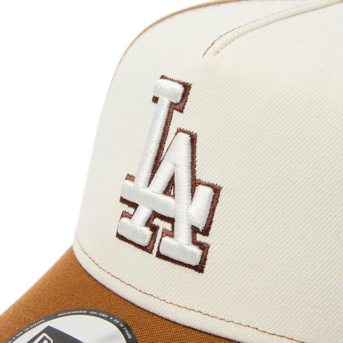 NEW ERA Los Angeles Dodgers - 9FORTY A-Frame PANCAKES Toasted Peanuts/Wine Cork Khaki Visor 【14388666】