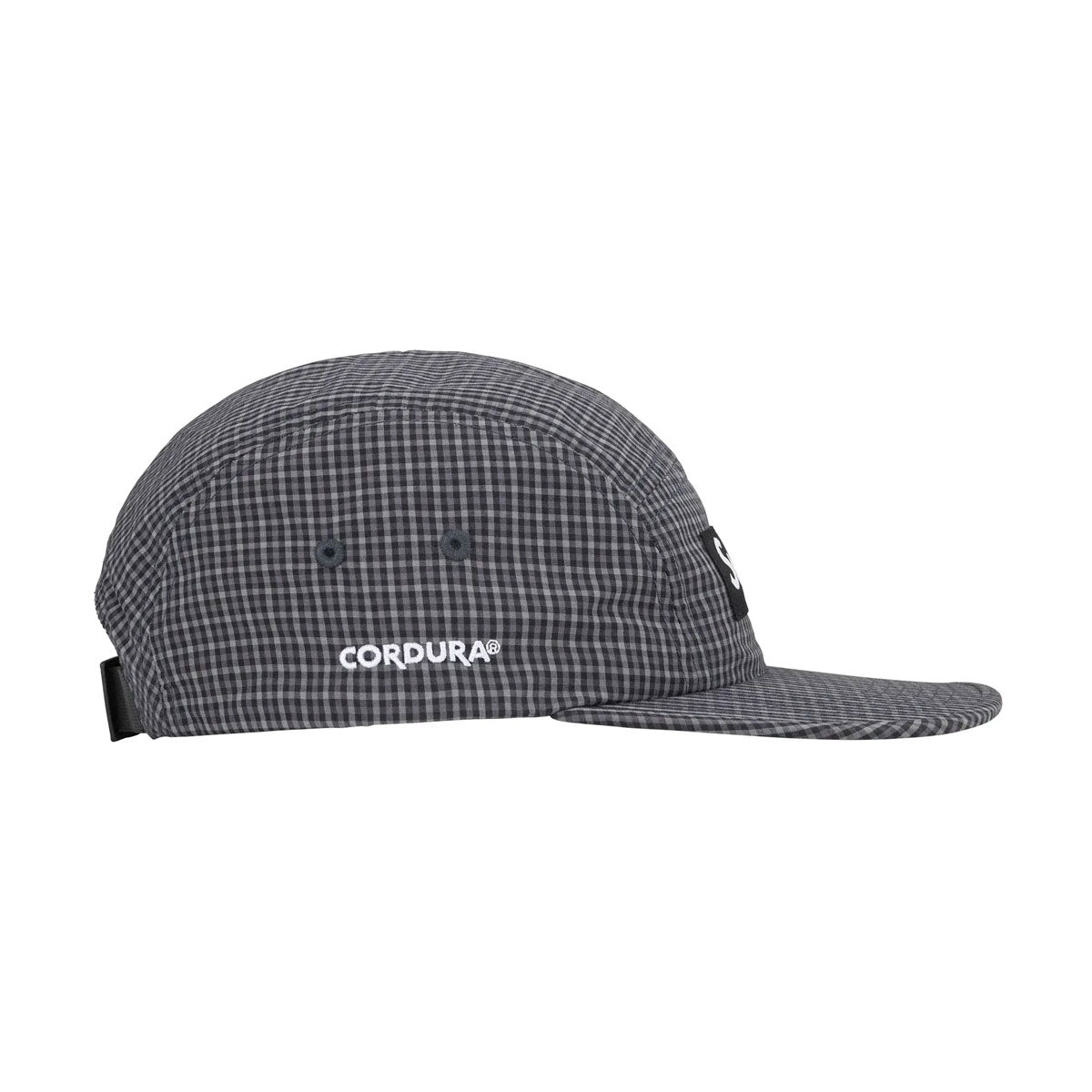 Supreme - Cordura Plaid Camp Cap Black