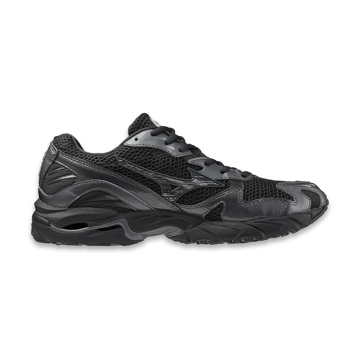 MIZUNO - MENS WAVE RIDER 10 BLACK/BLACK/METALLIC GRAY 【D1GA243108】