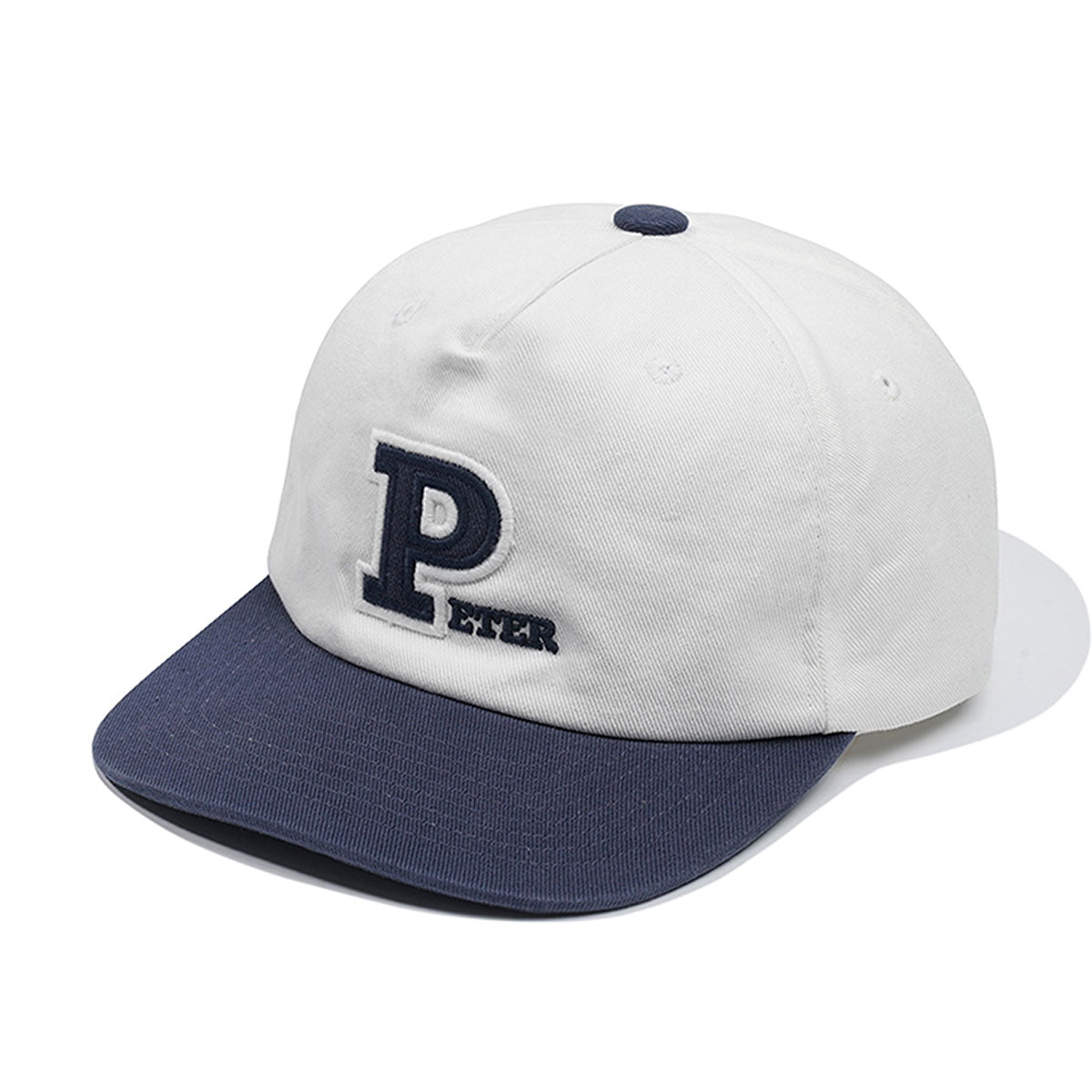 MY NAME IS PETER - 5-PANEL PETER APPLIQUE CAP WHITE/NAVY