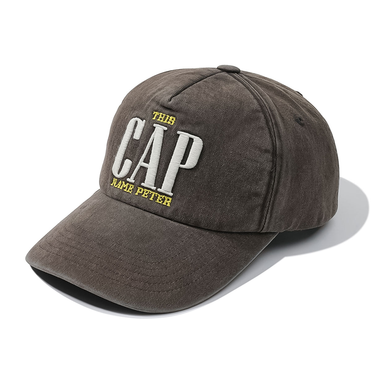 MY NAME IS PETER - 5 PANEL THIS 'CAP' CHARCOAL