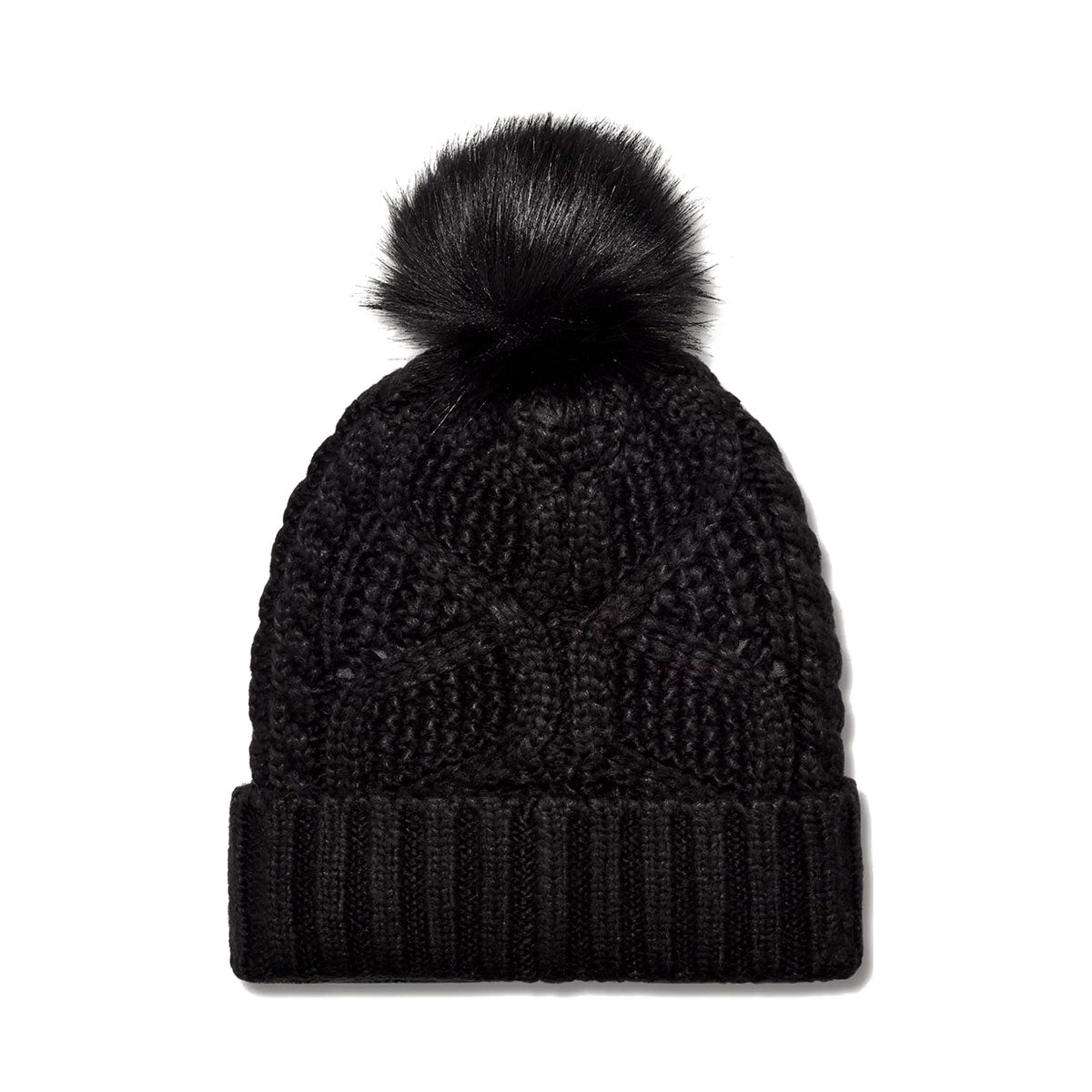UGG - W CABLE BEANIE WITH POM 【100819-BLK】
